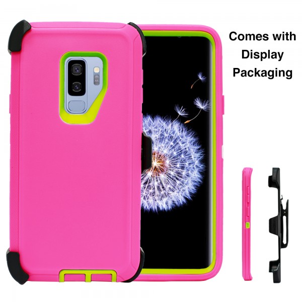 Samsung S9 Heavy Duty Case  Pink & Green